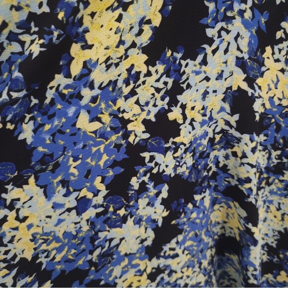 Talbots Chiffon Floral Dress Ruffle Sleeve A-Line Easter Party Womens 10 NWT - Picture 14 of 16